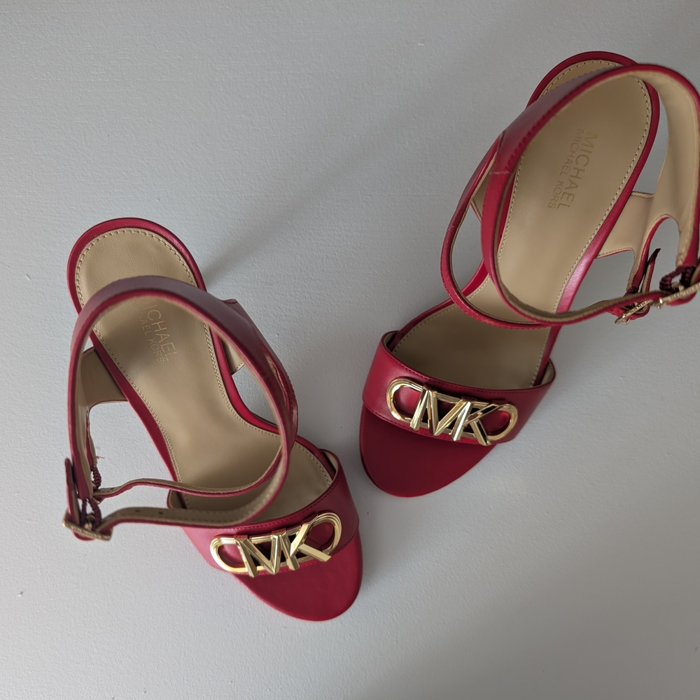 Michael Kors Red High Heel Sandals - Picture 3 of 12